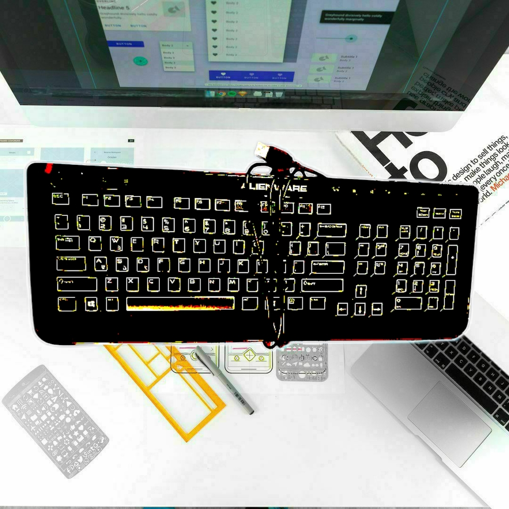 Dell AlienWARE Multimedia Black USB Keyboard 40CM0 SK-8165 (Tested & Works) - Picture 3 of 7